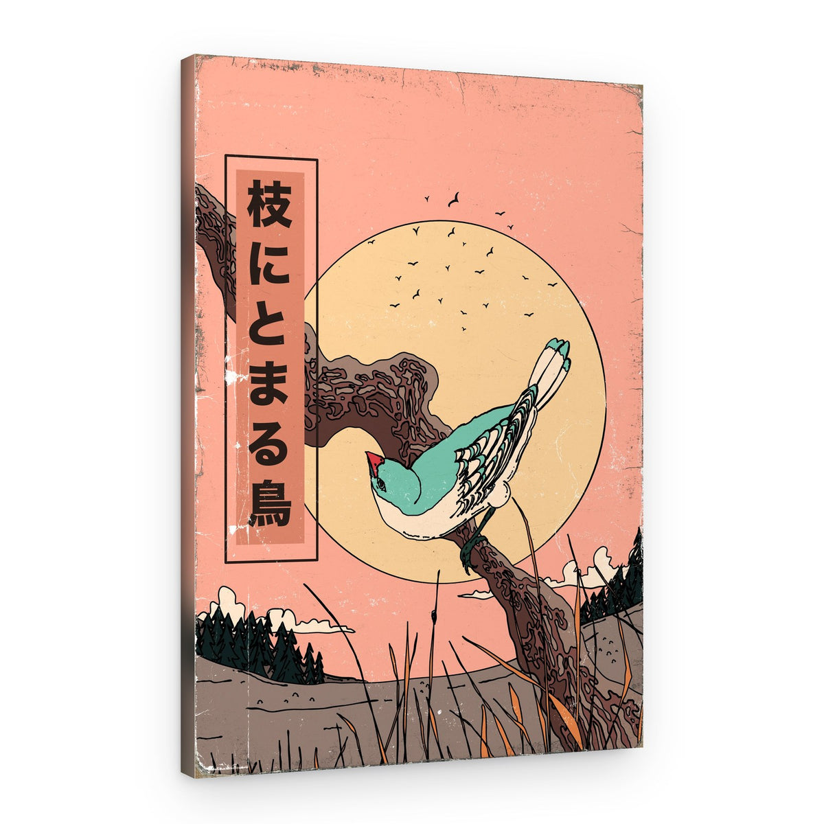Vintage Bird Moon – Canvas Print