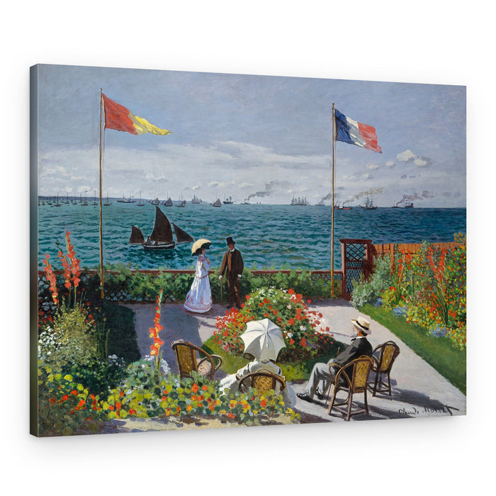 Garden At Sainte Adresse By Claude Monet – Canvas Print