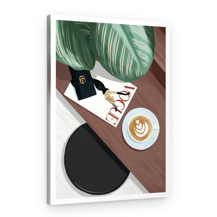 Elegant Coffee Flatlay – Canvas Print