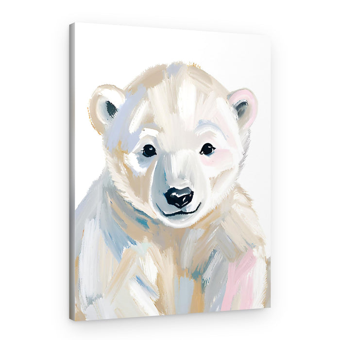 Cute Polar Bear Cub – Canvas Print