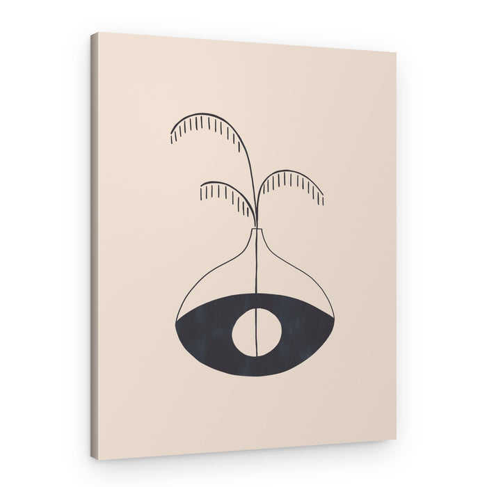 Minimalist Eye Vase – Canvas Print