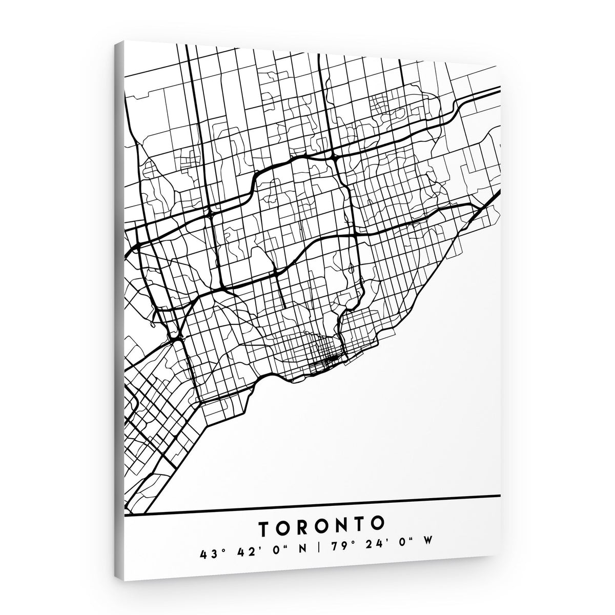 Toronto City Map – Canvas Print