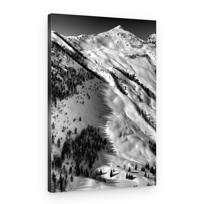 Snowy Mountain Shadows – Canvas Print