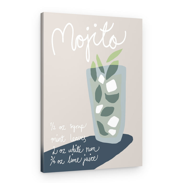 Mojito Cocktail Recipe – Canvas Print
