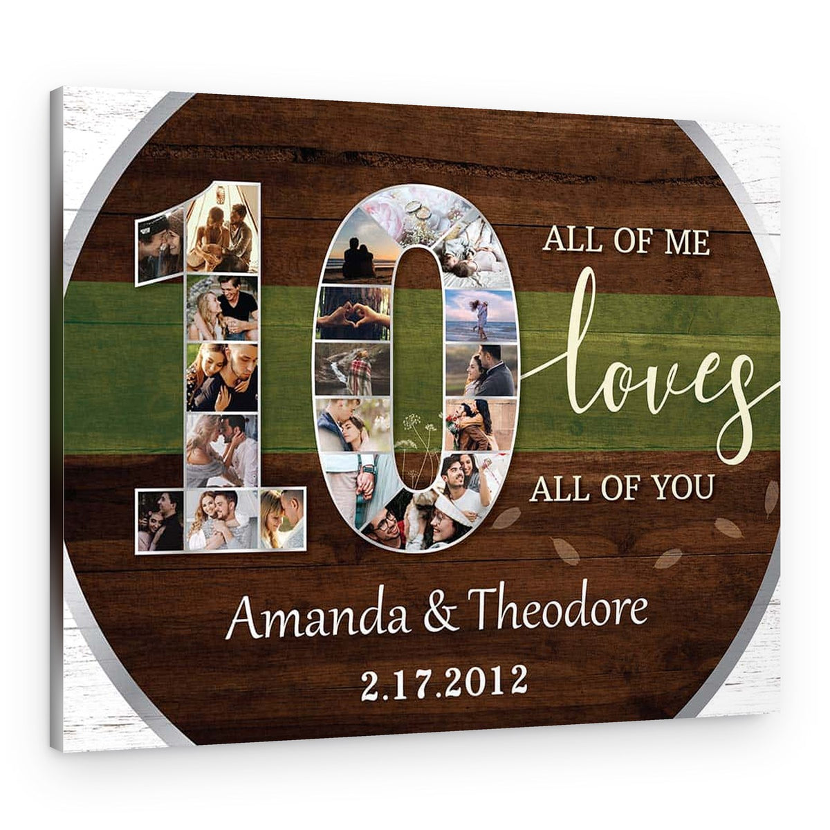 10th Anniversary ‘All of Me Loves All of You’ Canvas – 20 photo – Canvas Print – Design A