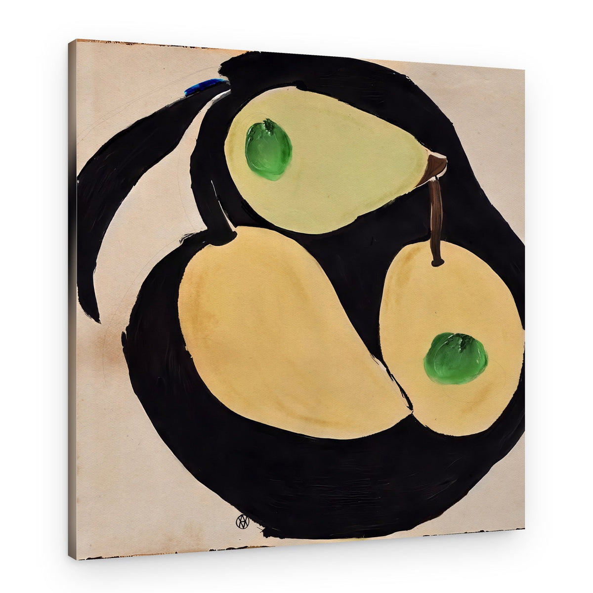 Modern Pears Still Life – Canvas Print