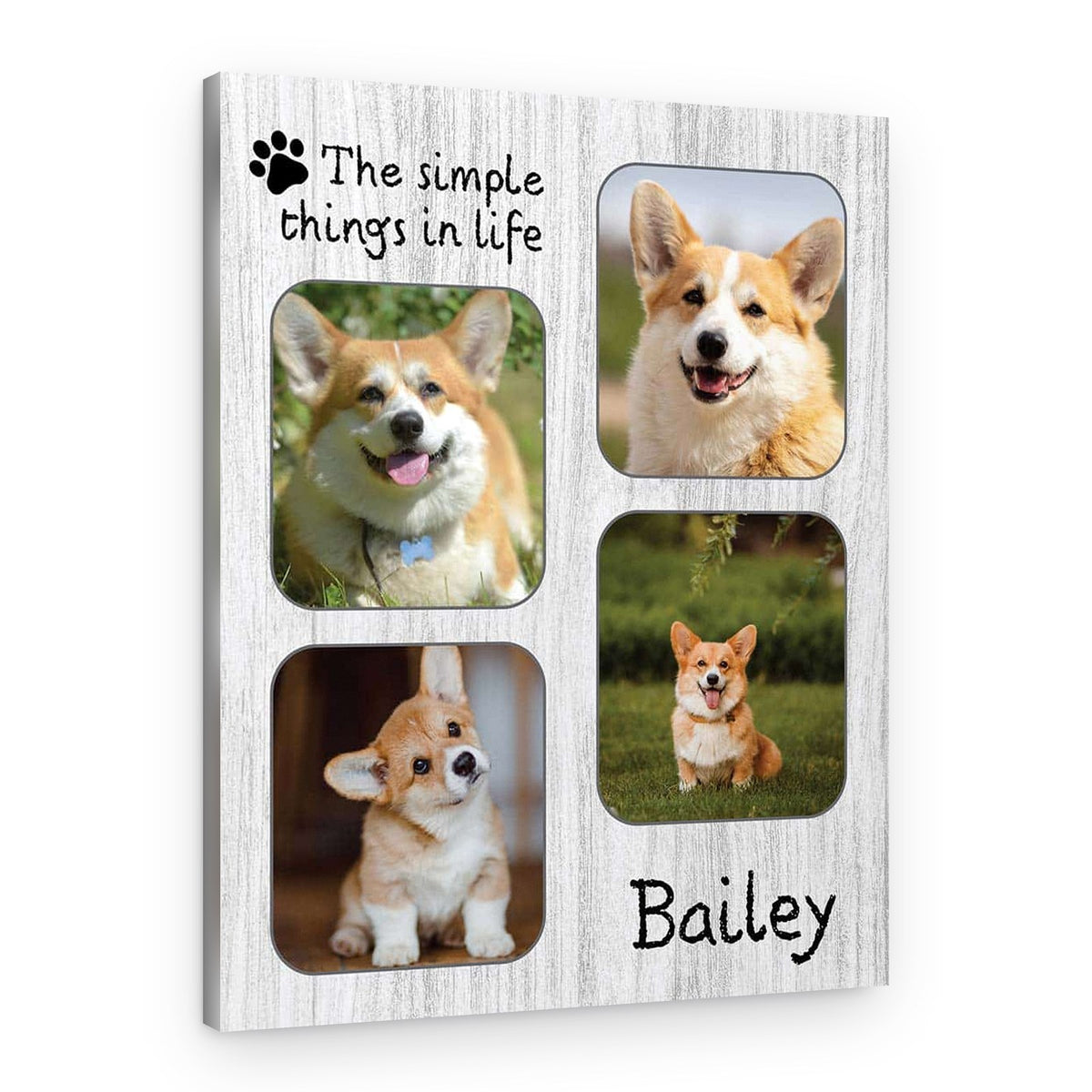 The Simple Things In Life Custom Photo and Text Canvas Print – Canvas Print