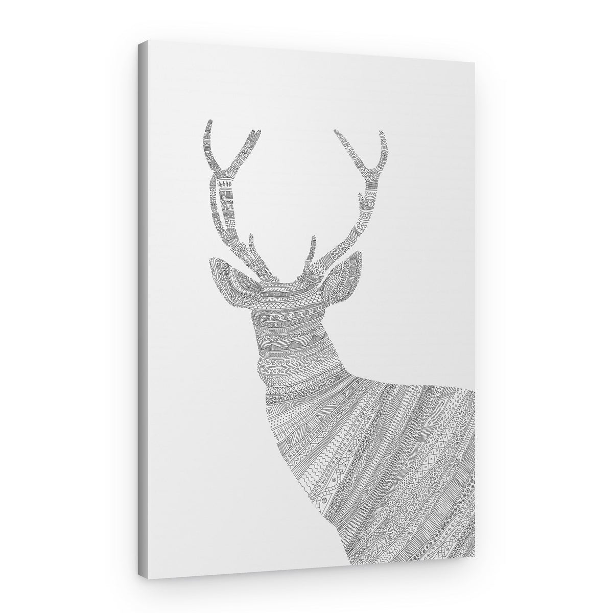 Intricate Patterned Deer – Canvas Print