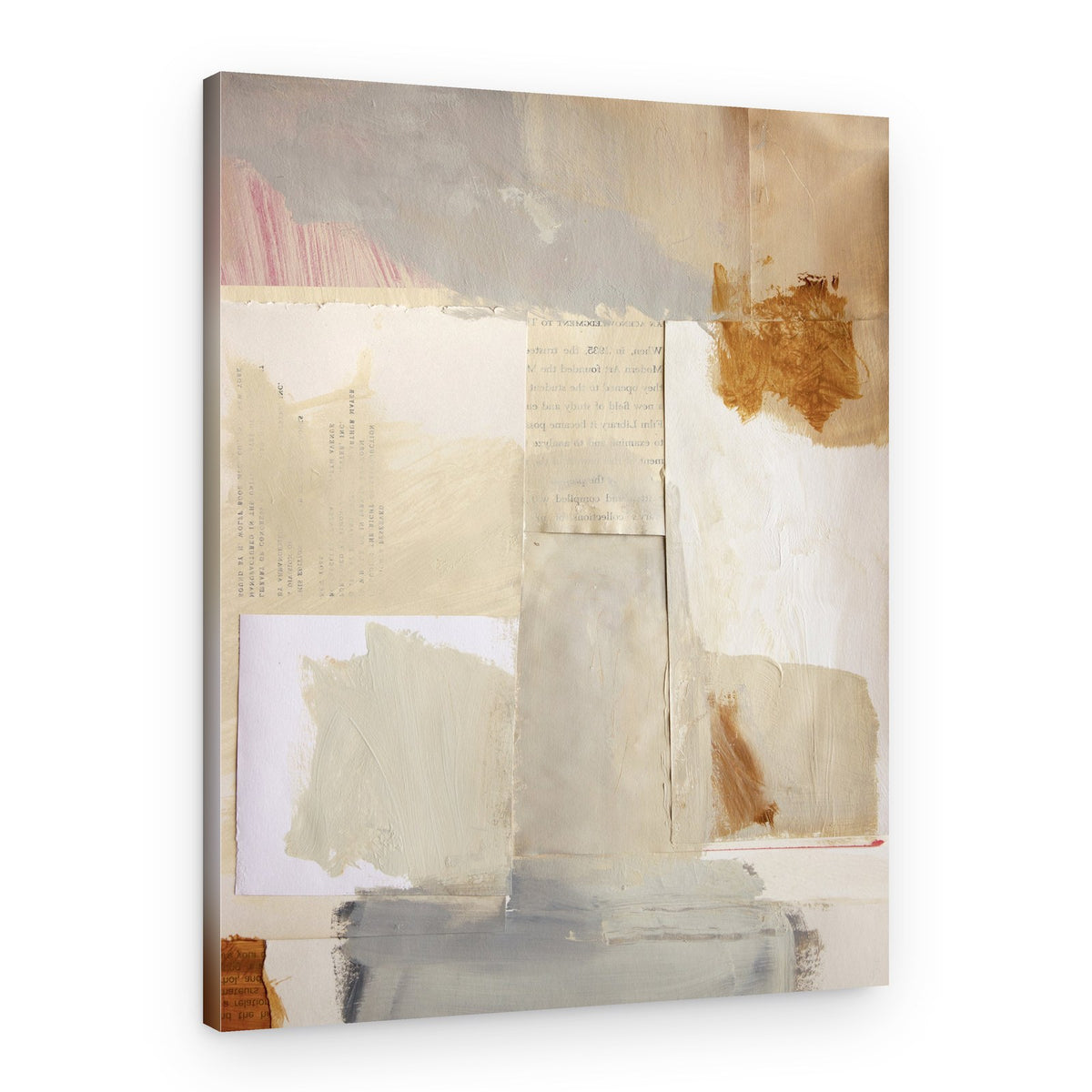 Neutral Layered Abstract – Canvas Print