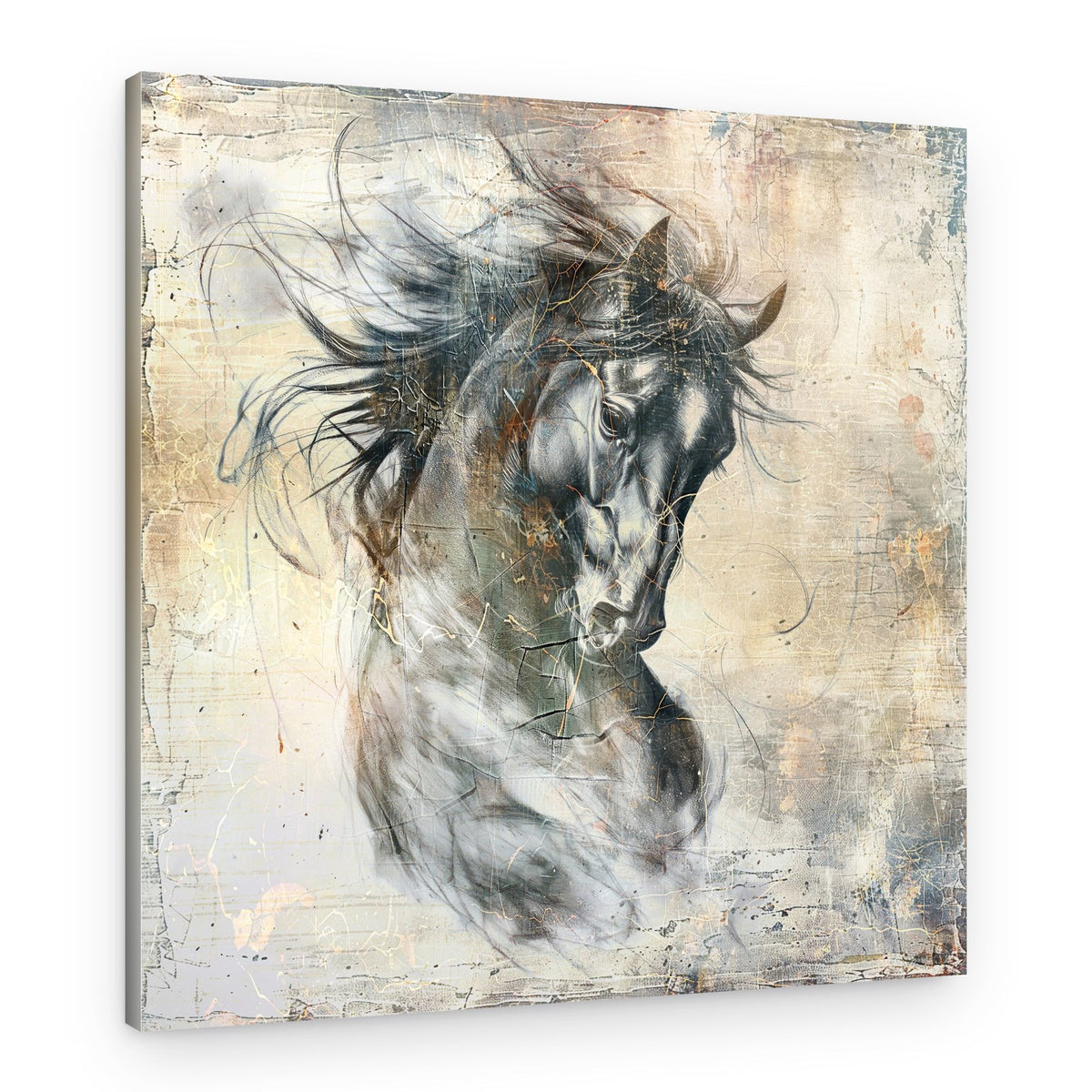 Powerful Horse Drawing – Canvas Print