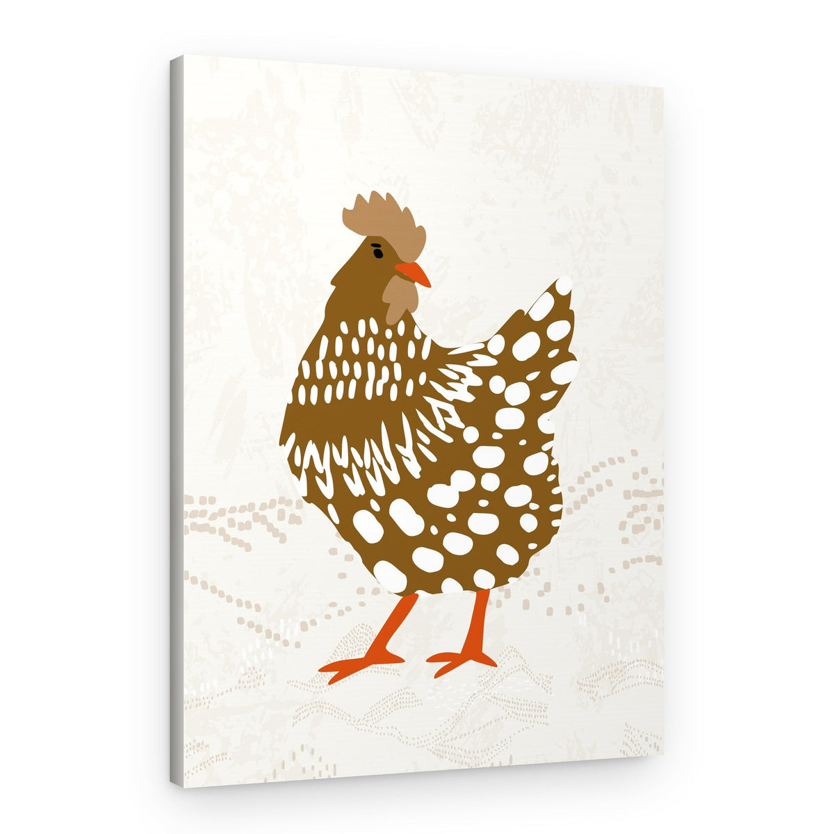Spotted Farm Chicken – Canvas Print