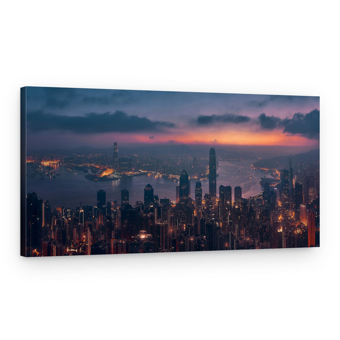Vibrant Urban Sunset – Canvas Print