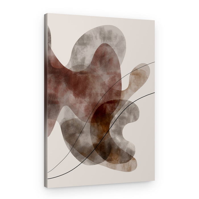 Earthy Abstract Shapes – Canvas Print