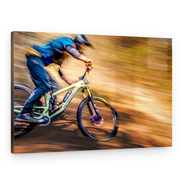 Fast Mountain Biking – Canvas Print