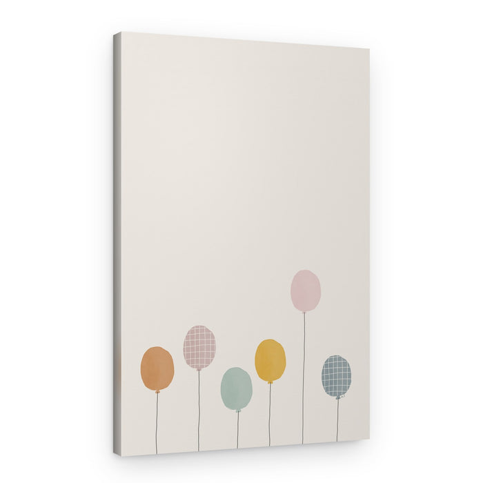 Playful Pastel Balloons – Canvas Print