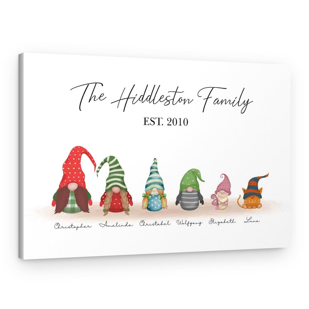 The Gnome Family Canvas Print – Canvas Print – 6 Kids