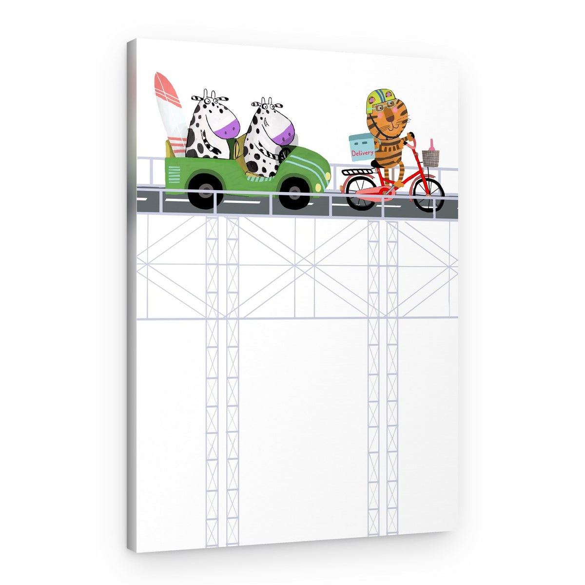 Animals on the Bridge – Canvas Print