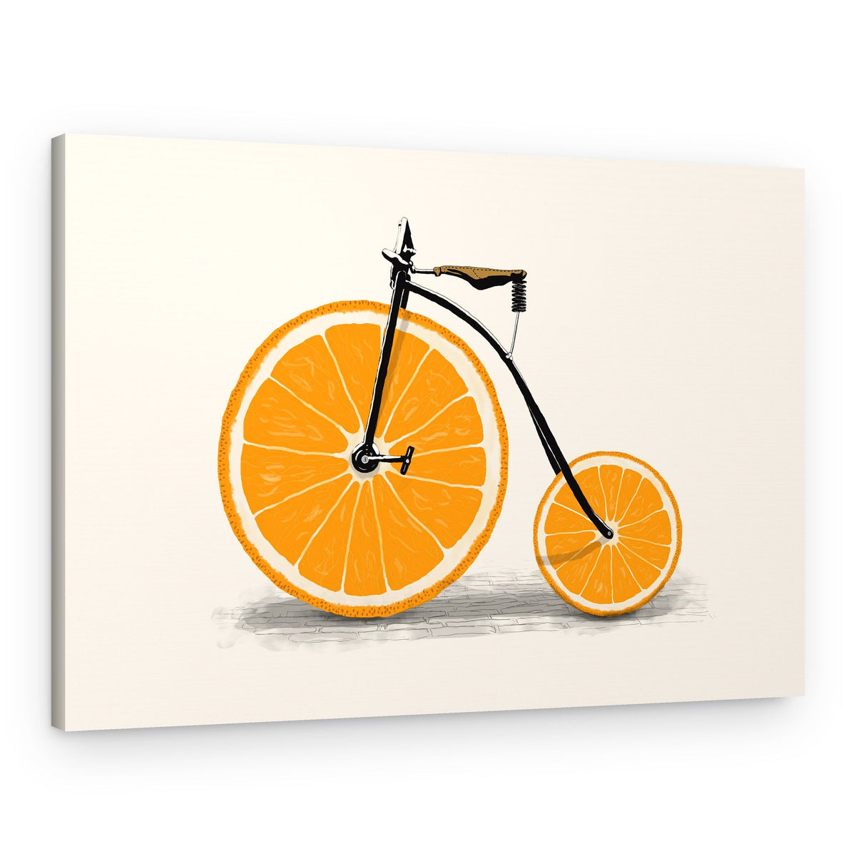 Orange Slice Bicycle – Canvas Print