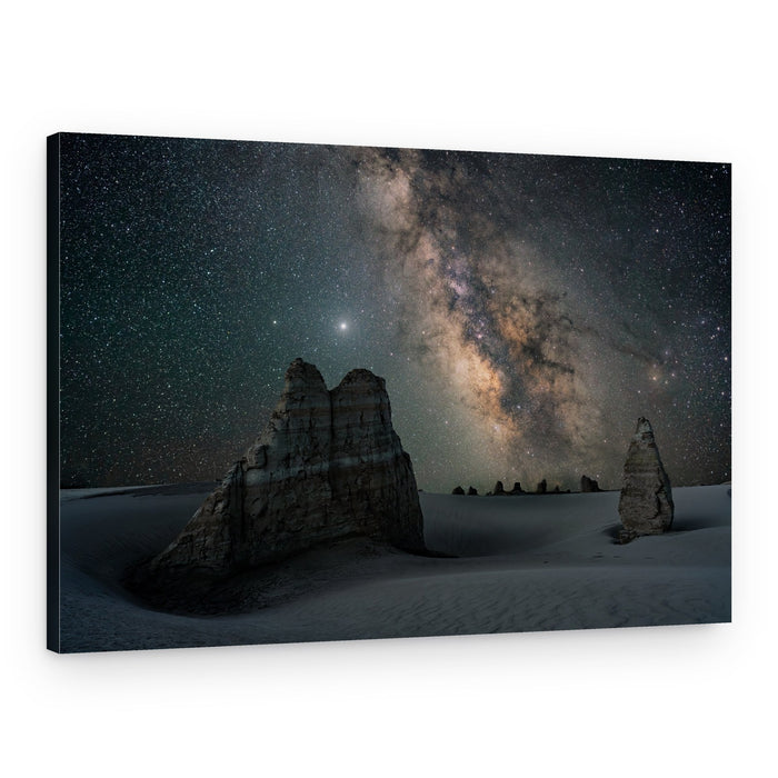 Cosmic Desert Landscape – Canvas Print