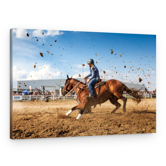 Rodeo Dust Action – Canvas Print