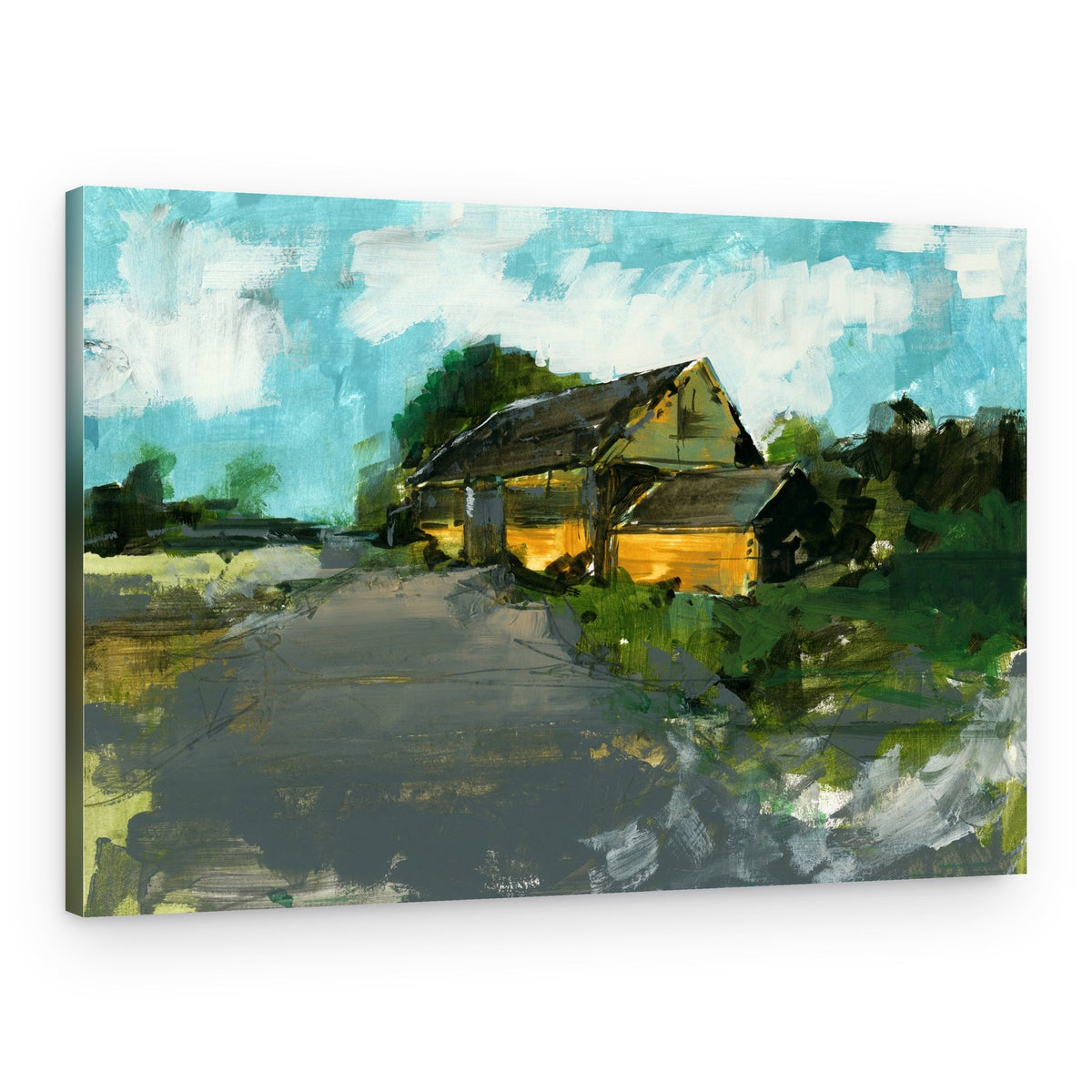 Golden Light Barn – Canvas Print