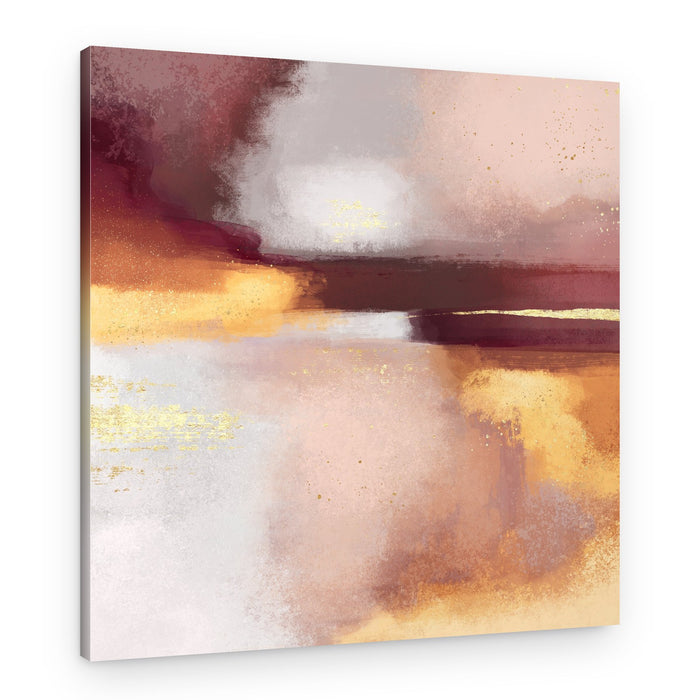 Golden Blush Abstract – Canvas Print