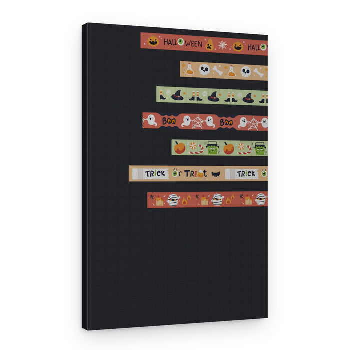 Dark Halloween Strips – Canvas Print