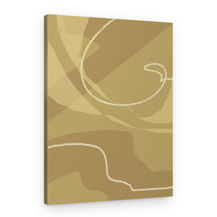 Earthy Abstract Curves – Canvas Print