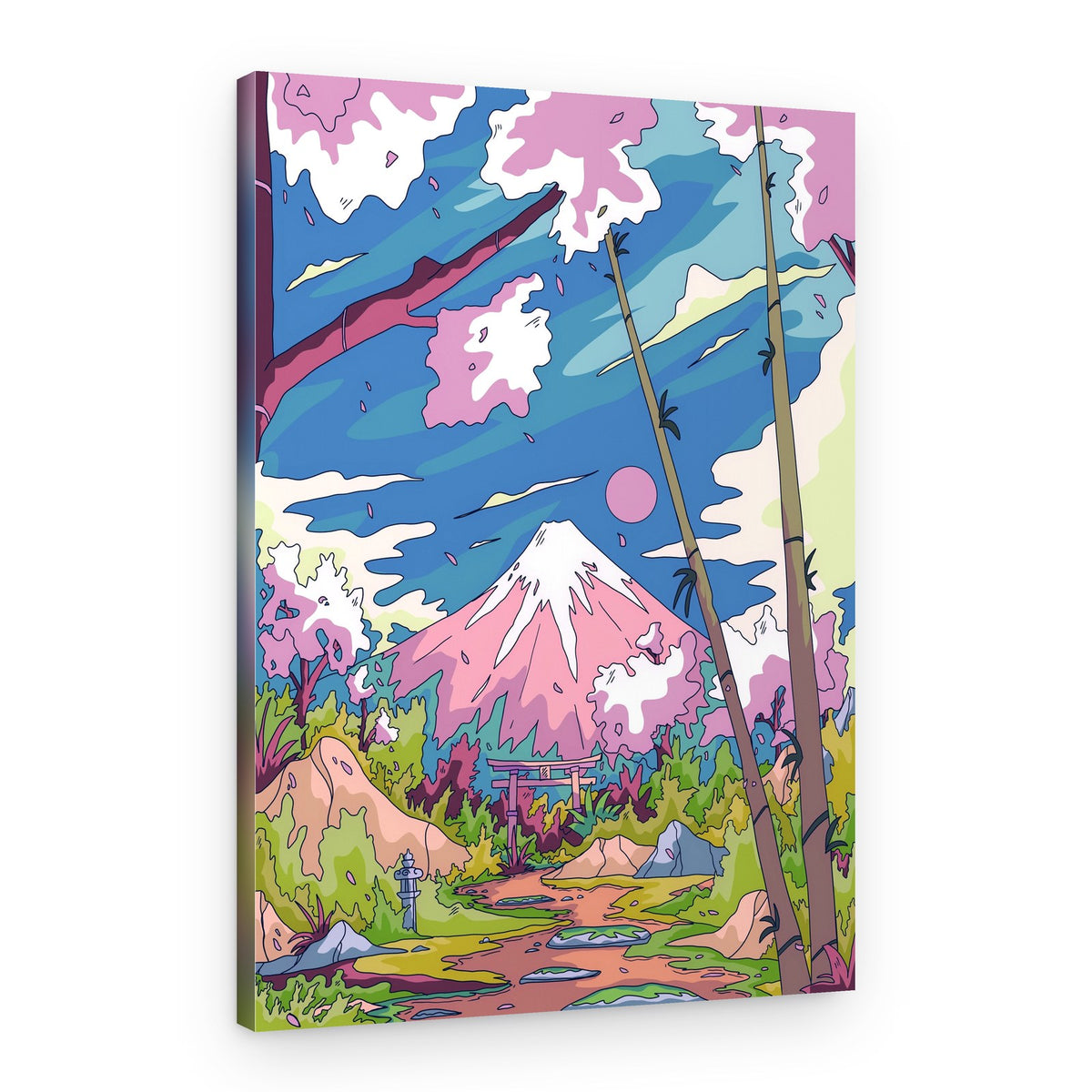 Mount Fuji Cherry Path – Canvas Print