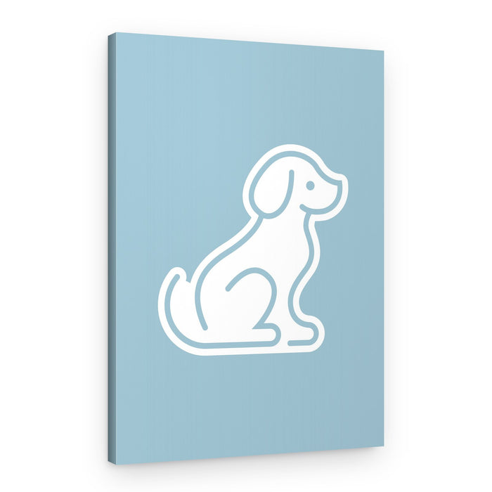 Cute Sitting Dog – Canvas Print