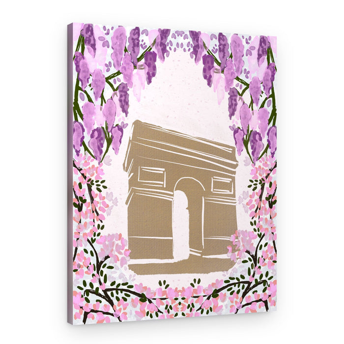 Parisian Floral Arch – Canvas Print