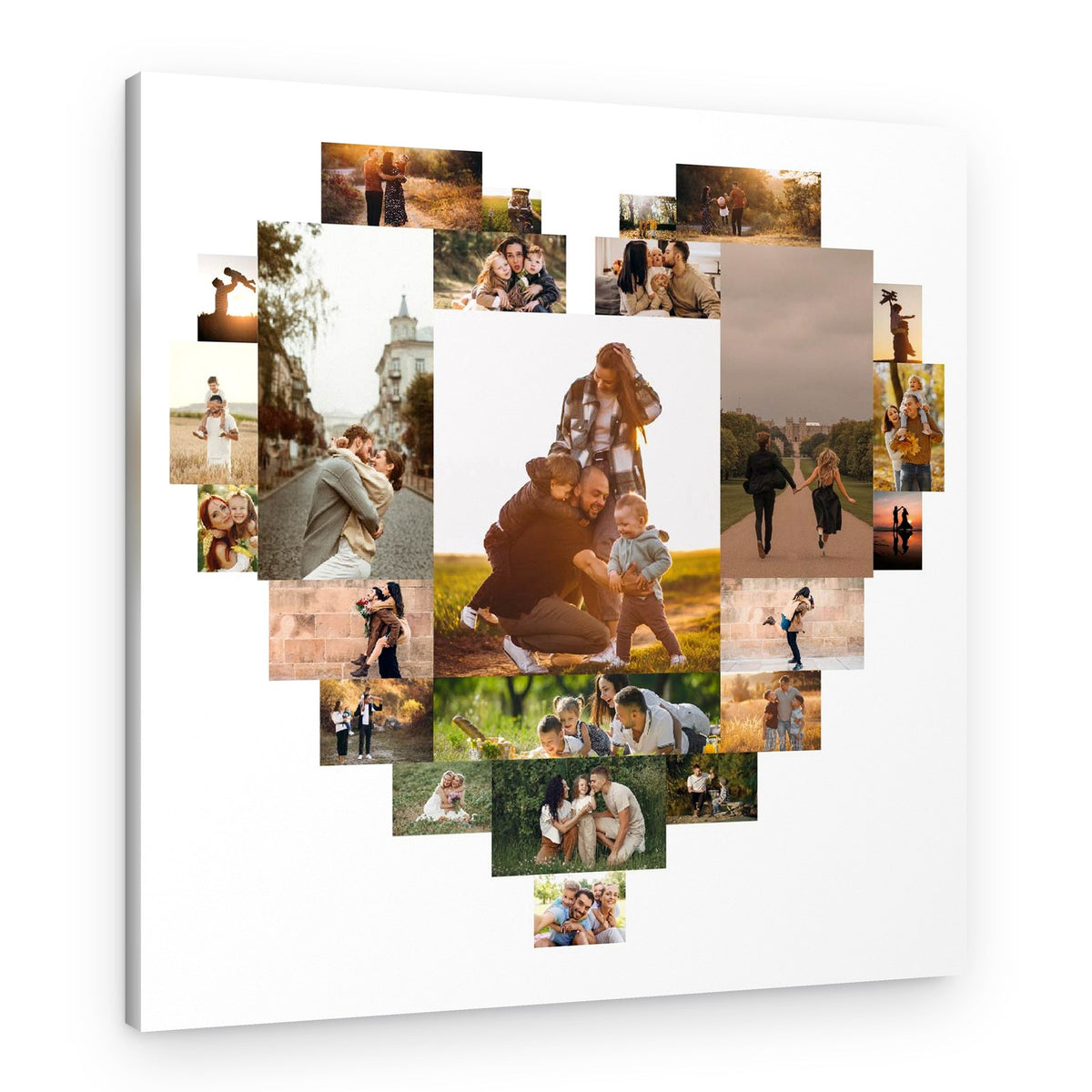Heart-Shaped Collage Custom Canvas Print – Canvas Print