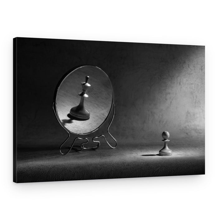 Pawn Reflects King – Canvas Print