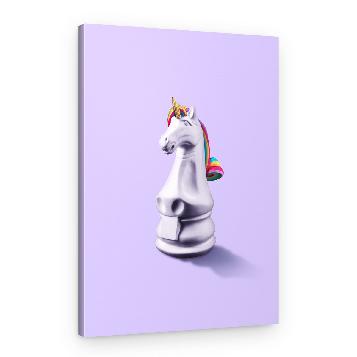 Rainbow Unicorn Knight – Canvas Print