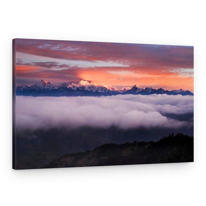 Dramatic Peaks Cloud Sunset – Canvas Print