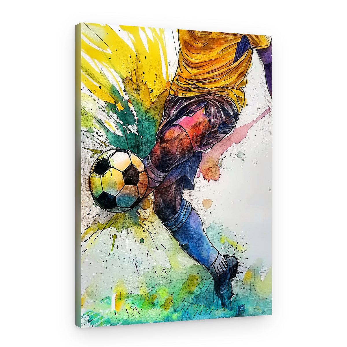 Dynamic Soccer Kick – Canvas Print