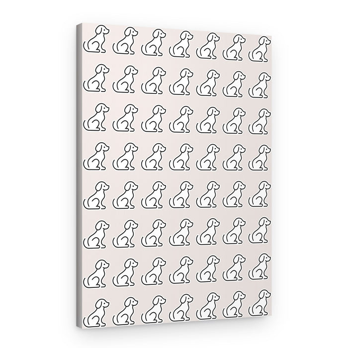 Cute Dog Pattern – Canvas Print