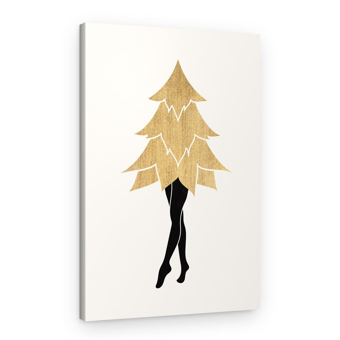 Lady Gaga At Christmas (vers.1) – Canvas Print