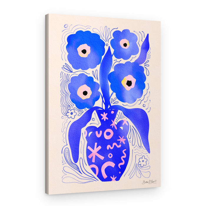 Vibrant Blue Blooms – Canvas Print