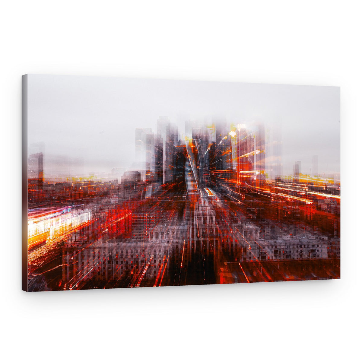 Dynamic City Glow – Canvas Print
