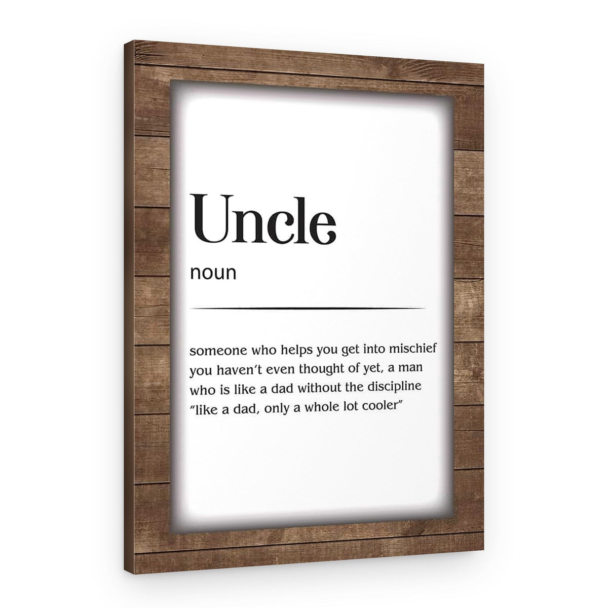 Uncle Definition Custom Canvas Print – Canvas Print – Design B