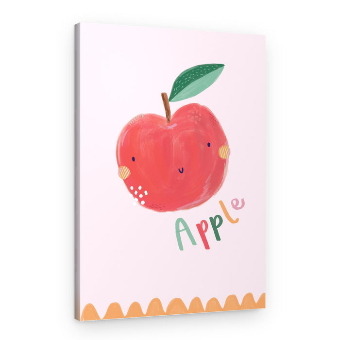 Sweet Smiling Apple – Canvas Print