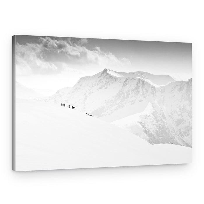 Winter Mountain Ascent – Canvas Print