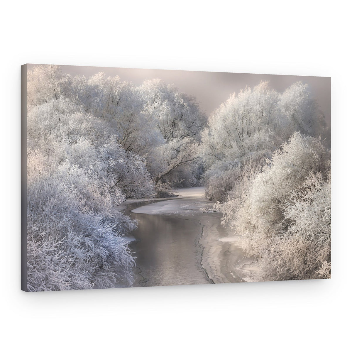 Serene Winter River – Canvas Print