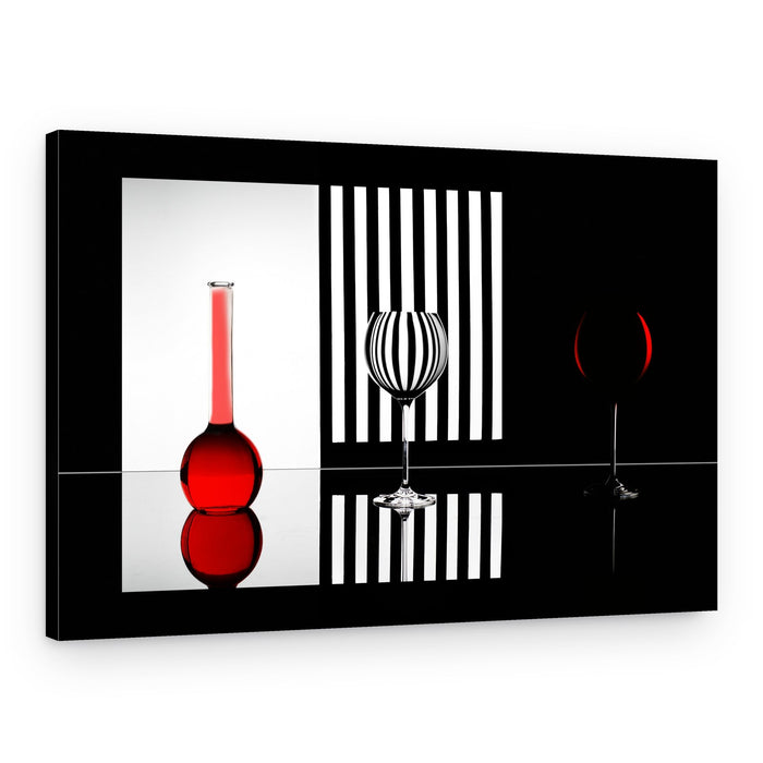 Red Glass Optical Illusion – Canvas Print