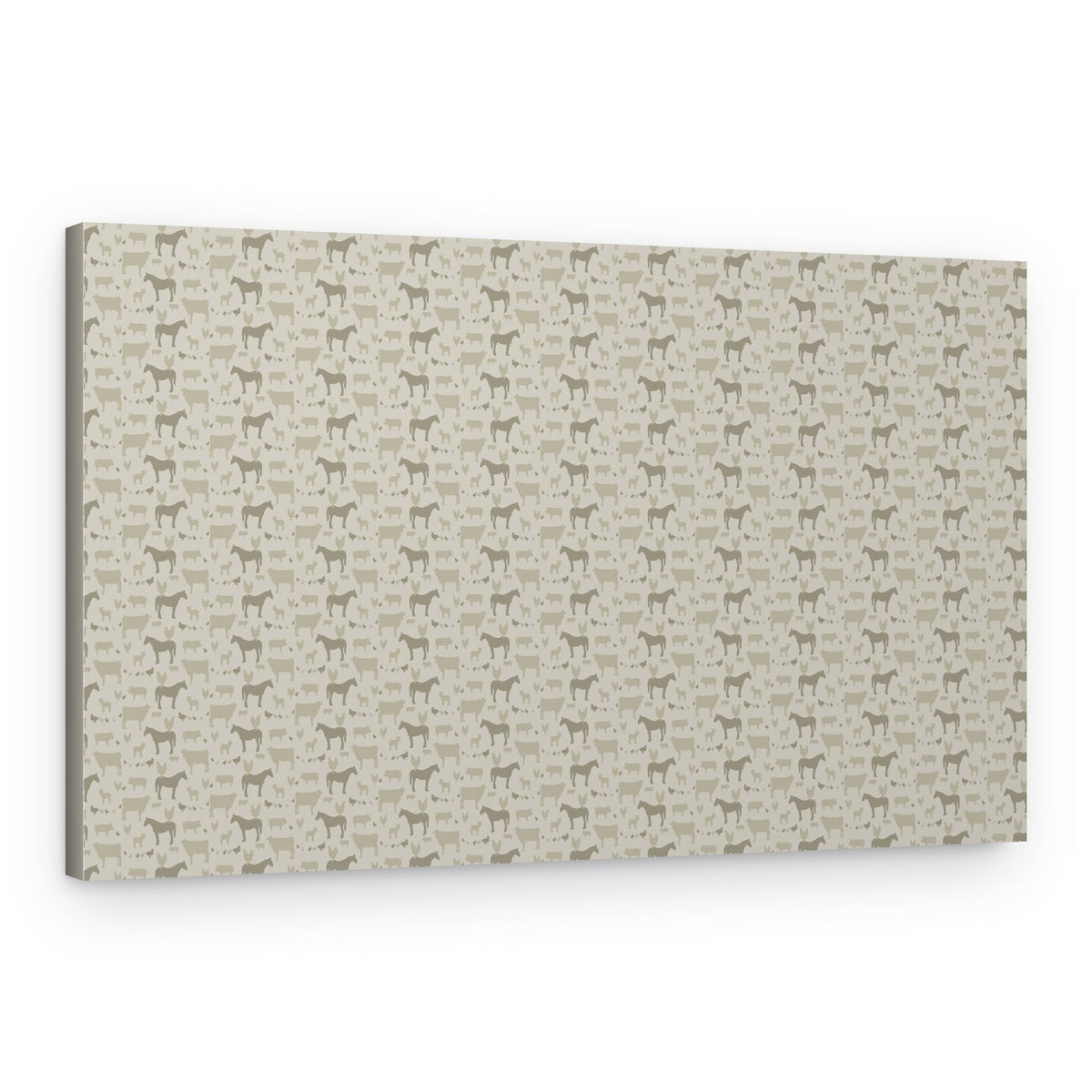 Rustic Farm Animal Pattern – Canvas Print