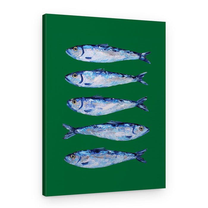 Five Painted Sardines – Canvas Print