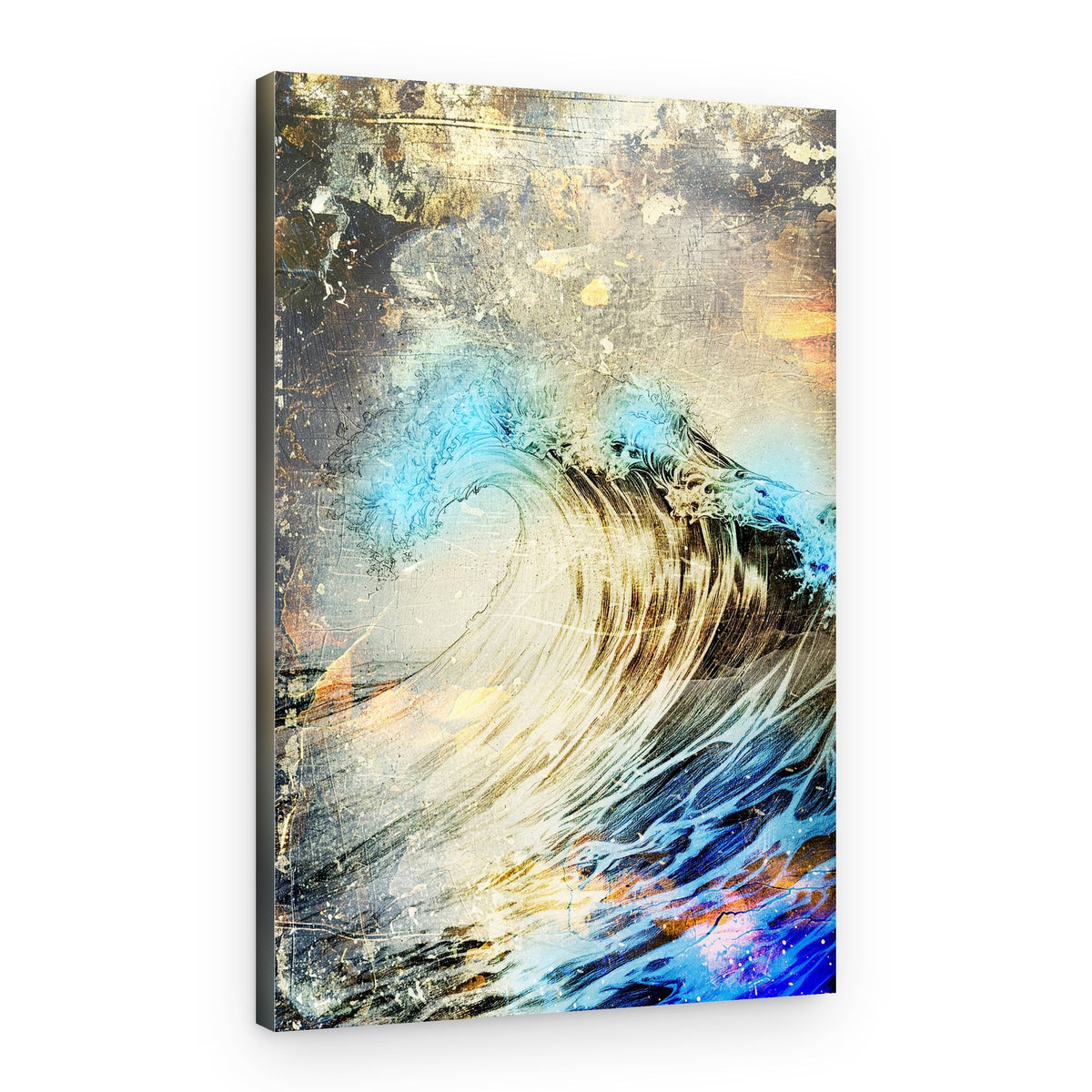 Golden Ocean Wave – Canvas Print