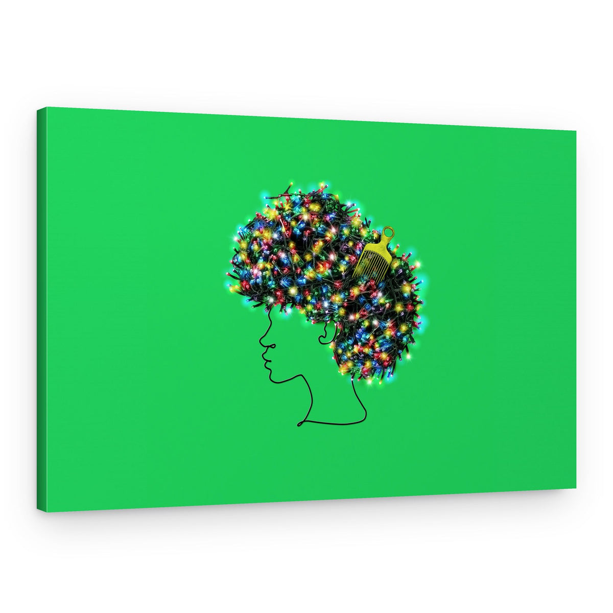Festive Afro Lights – Canvas Print