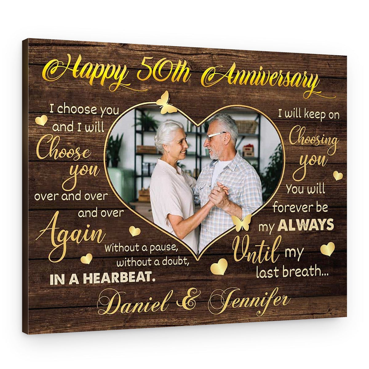 “I Choose You” 50th Anniversary Canvas Print – Canvas Print